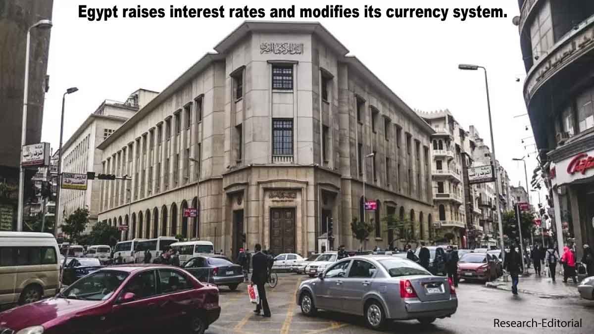 The central bank of Egypt has declared a 2% increase in interest rates.
