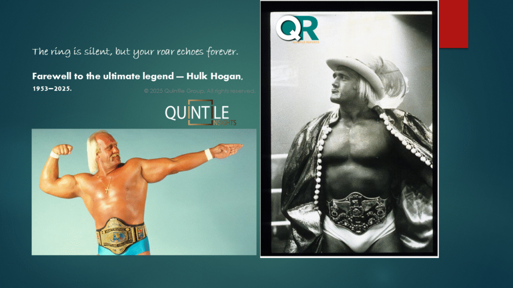 Final tribute image of Hulk Hogan in iconic pose, honoring his life and legacy in wrestling after passing at age 71.